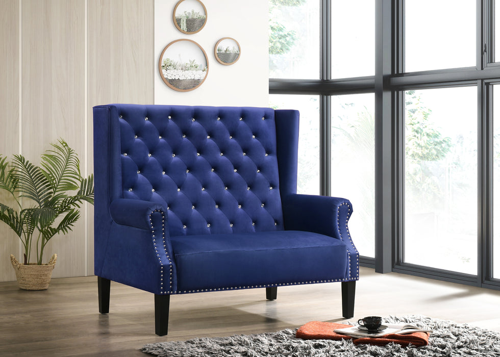 Lexi Transitional Style Blue Accent Chair