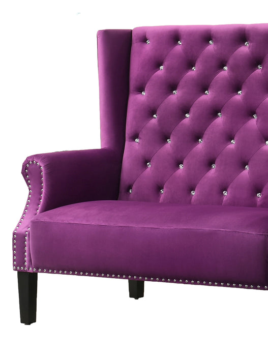 Lexi Transitional Style Purple Accent Chair