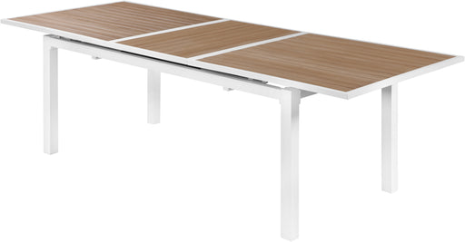 Nizuc Brown Polywood Outdoor Patio Extendable Aluminum Dining Table image