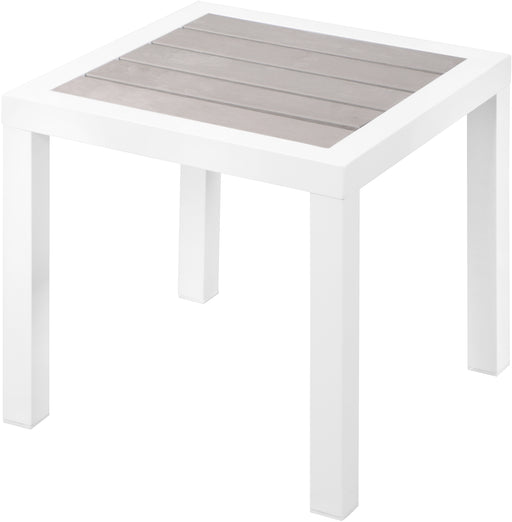 Nizuc Grey Polywood Outdoor Patio Aluminum End Table image