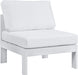 Nizuc White Waterproof Fabric Outdoor Patio Aluminum Armless Chair image