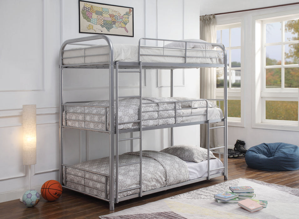Cairo Silver Bunk Bed (Triple Twin) - Main Image