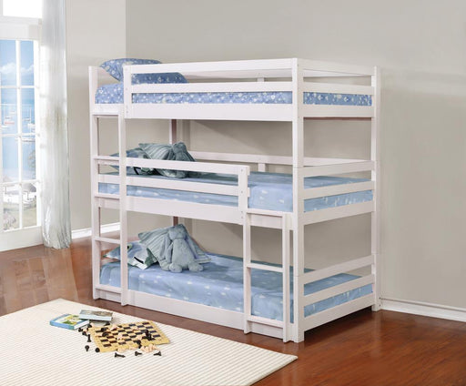 Sandler White Three-Bed Bunk Bed image