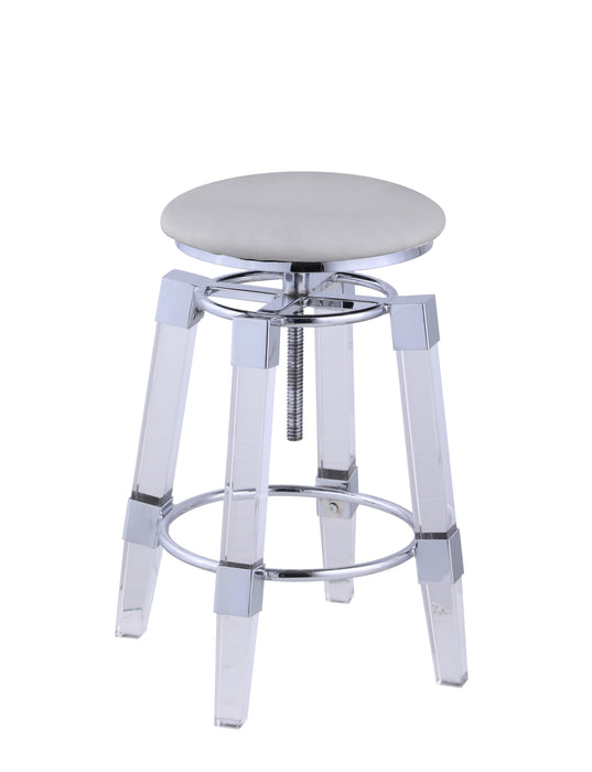 4038-AS Contemporary Rotation-Adjustable Stool w/ Upholstered Seat