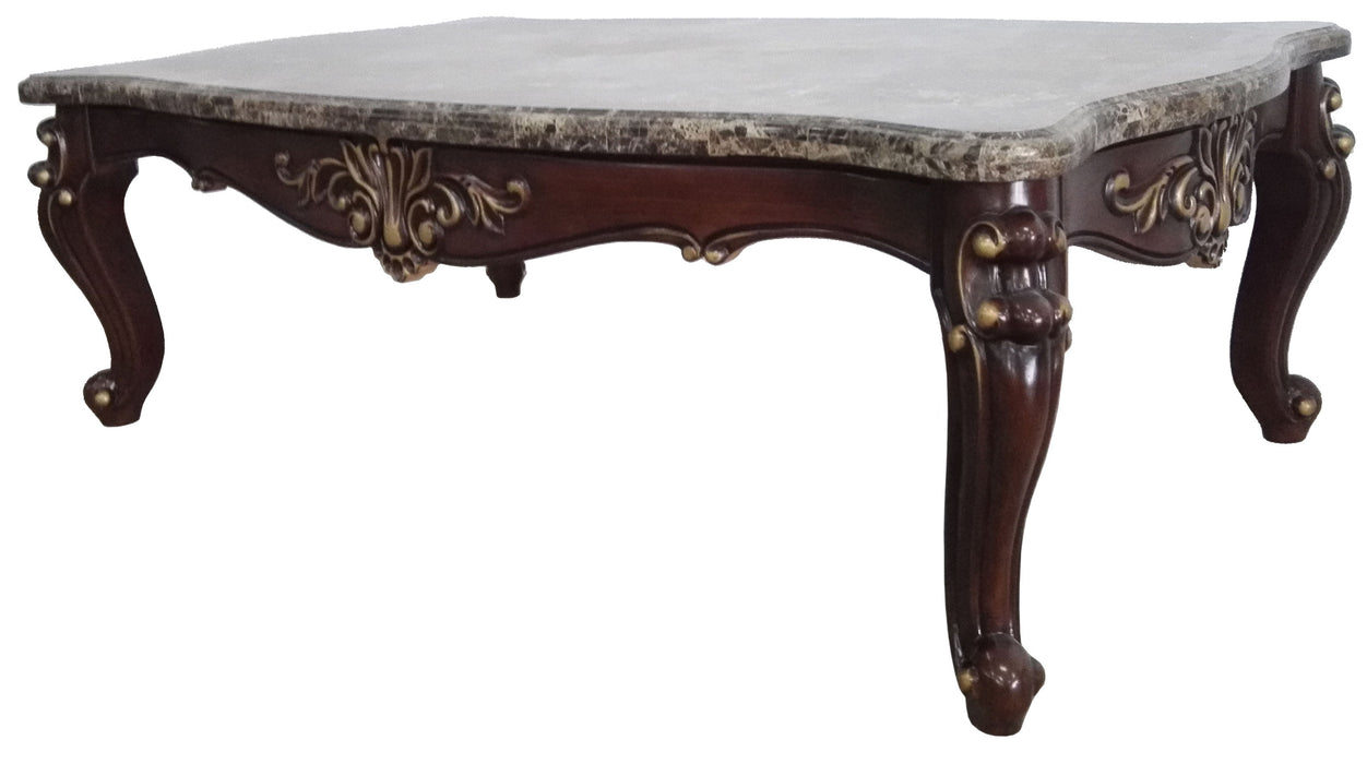 Jade Traditional Style Coffee Table in Cherry finish Wood