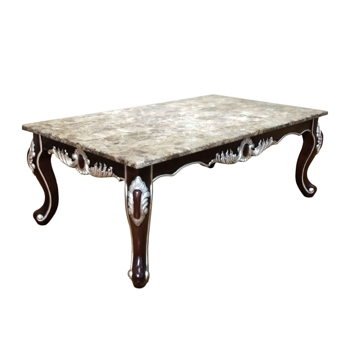 Monica Traditional Style Coffee Table in Cherry finish Wood