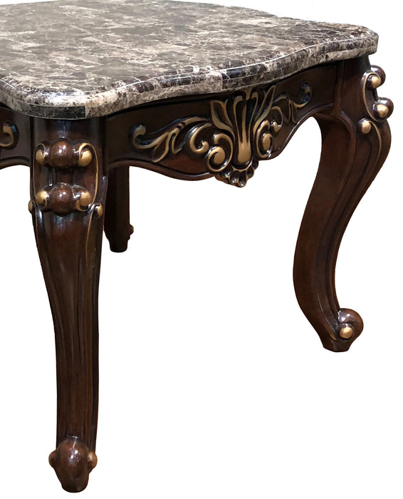 Jade Traditional Style End Table in Cherry finish Wood