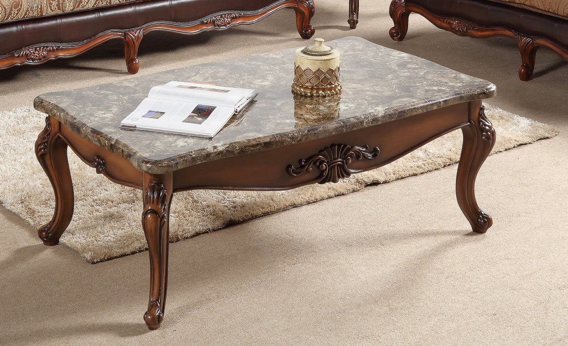 Anne Traditional Style Coffee Table in Cherry finish Wood