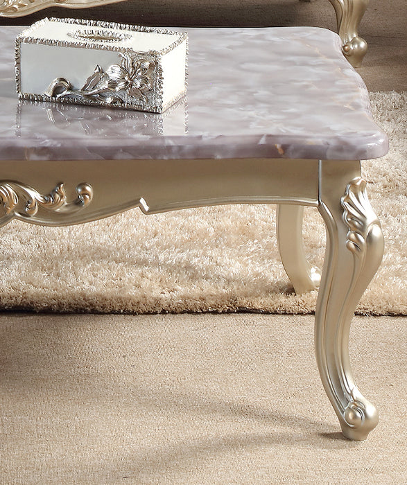 Diana Traditional Style End Table in Champagne finish Wood
