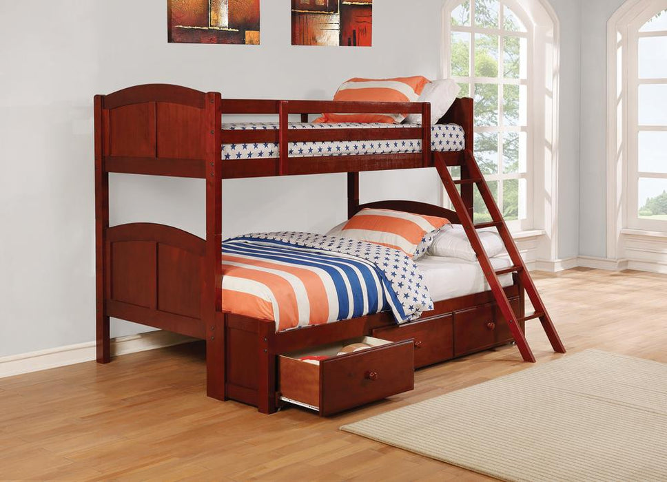 Parker Chestnut Twin-over-Full Bunk Bed image