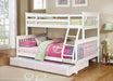 Chapman Transitional White Twin-over-Full Bunk Bed image