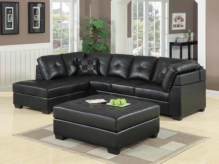 Darie Contemporary Black Sectional image