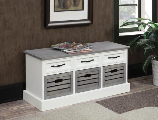 Traditional White and Grey Cabinet image