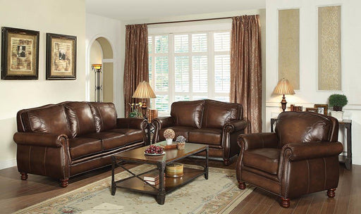 Montbrook Traditional Hand Rubbed Brown Loveseat image