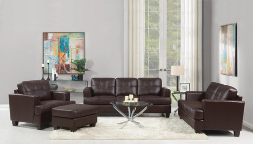 Samuel Transitional Brown Three-Piece Living Room Set image