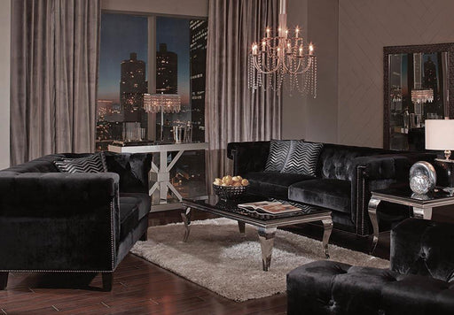 Reventlow Formal Black Two-Piece Living Room Set image