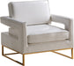 Amelia White Faux Leather Accent Chair image