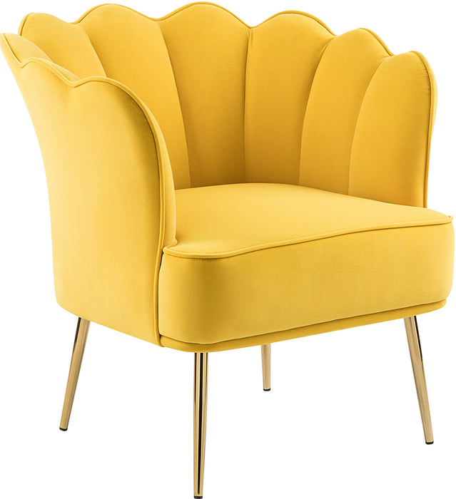 Jester Yellow Velvet Accent Chair image
