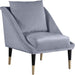 Elegante Grey Velvet Accent Chair image
