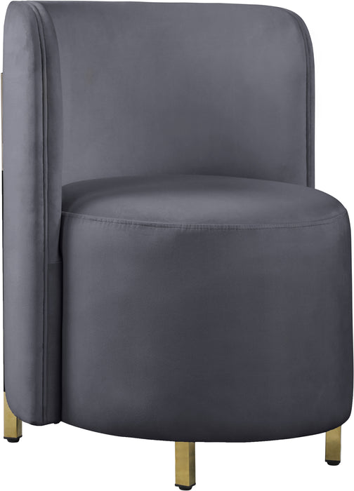 Rotunda Grey Velvet Accent Chair image