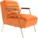 Woodford Orange Velvet Accent Chair image