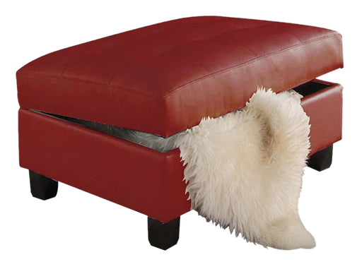Acme Kiva Ottoman with Storage in Red 51187 image