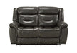 Acme Imogen Power Motion Loveseat in Gray Leather-Aire 54806 image