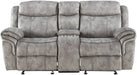 Acme Furniture Zubaida Motion Loveseat with Console in 2-Tone Gray Velvet 55026 image
