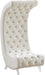 Crescent Cream Velvet Accent Chair image