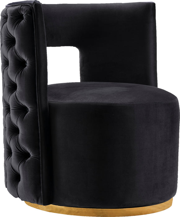 Theo Black Velvet Accent Chair image