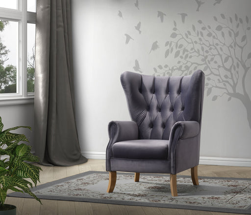 Adonis Gray Velvet Accent Chair image