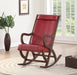 Triton Burgundy PU & Walnut Rocking Chair image