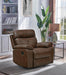 Damiano Brown Faux Leather Recliner image