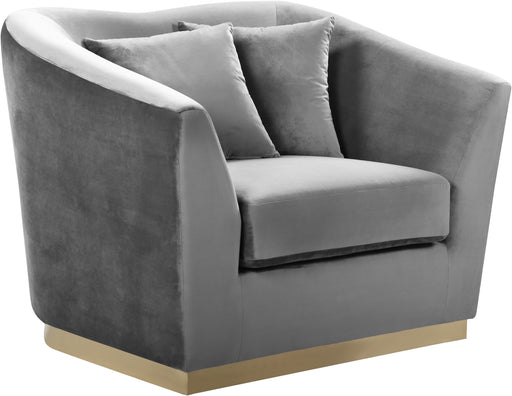 Arabella Grey Velvet Chair image