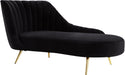 Margo Black Velvet Chaise image