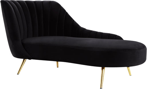 Margo Black Velvet Chaise image