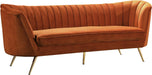 Margo Cognac Velvet Sofa image
