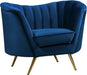 Margo Navy Velvet Chair image