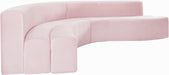 Curl Pink Velvet 2pc. Sectional image