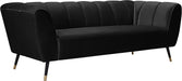Beaumont Black Velvet Sofa image