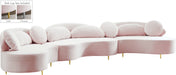 Vivacious Pink Velvet 3pc. Sectional (3 Boxes) image