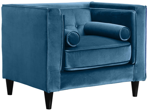 Taylor Light Blue Velvet Chair image