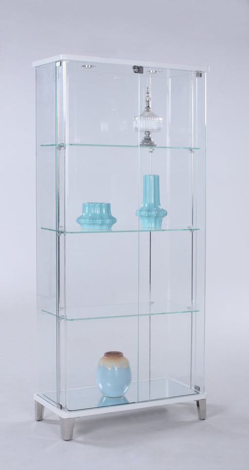 6639 CUR Starphire Glass Curio w/ Bent Glass Back image