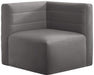 Quincy Grey Velvet Modular Corner Chair image