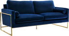 Mila Navy Velvet Sofa image