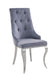 Dekel Gray Fabric & Stainless Steel Side Chair image