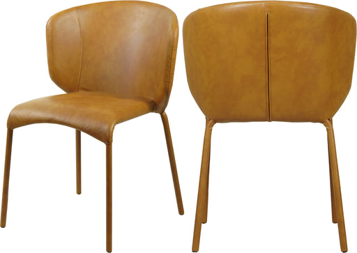 Drew Cognac Faux Leather Dining Chair image