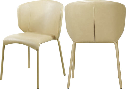 Drew Cream Faux Leather Dining Chair image