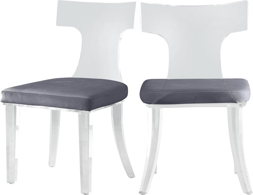 Lucid Grey Velvet Dining Chair image
