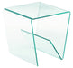 72102 20" Square Bent Clear Glass Lamp Table image